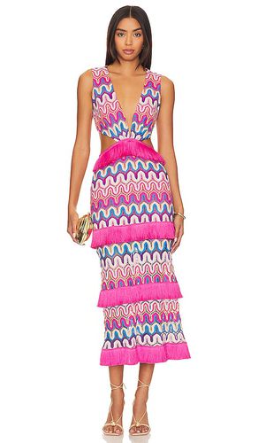 X Alessandra Ambrioso Crochet Cut Out Maxi Dress in Pink. - size 2 (also in 4, 6) - PatBO - Modalova