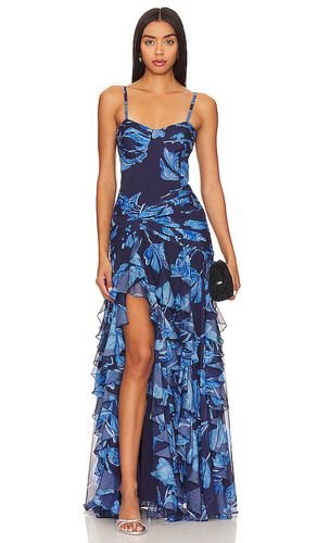 Vestido largo con corpiño nightflower en color azul talla 2 en Índigo - Blue. Talla 2 (también en 4) - PatBO - Modalova