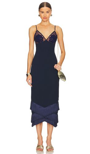 Crochet Midi Dress in Navy. - size 2 (also in 8) - PatBO - Modalova