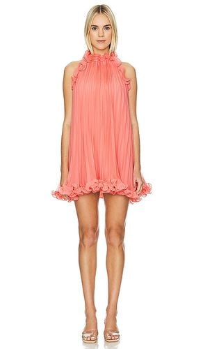 Pleated Mini Dress in Coral. - size 10 (also in 8) - PatBO - Modalova