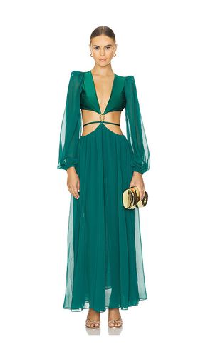 Piscina Cutout Maxi Dress in Dark Green. - size L (also in M, XL) - PatBO - Modalova