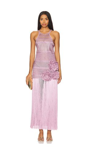 Latticework Fringe Maxi Dress in Purple. - size M (also in S) - PatBO - Modalova