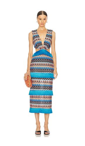 Crochet Cut Out Midi Dress in Blue. - size 0 (also in 10, 2, 4) - PatBO - Modalova