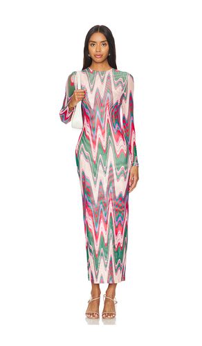 Wave Printed Tulle Maxi Dress in . Size S, XL - PatBO - Modalova