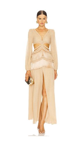 Metallic Fringe Long Dress in . Size 2, 4, 6, 8 - PatBO - Modalova