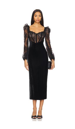 Lace And Velvet Midi Dress in . Size 2, 4 - PatBO - Modalova