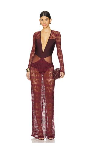 X Camila Coelho Long Sleeve Maxi Dress in Wine. - size M (also in XS) - PatBO - Modalova