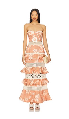 Artichoke Maxi Dress in Peach,Orange. - size 0 (also in 2, 4, 8) - PatBO - Modalova