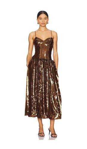 Sequin Midi Dress in Chocolate. - size 10 (also in 2, 4, 6, 8) - PatBO - Modalova