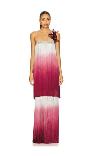 Fringe Strapless Gown in Red. - size 0 (also in 4) - PatBO - Modalova