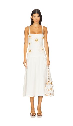 Tropic Linen Midi Dress in Ivory. - size 2 (also in 4, 6) - PatBO - Modalova