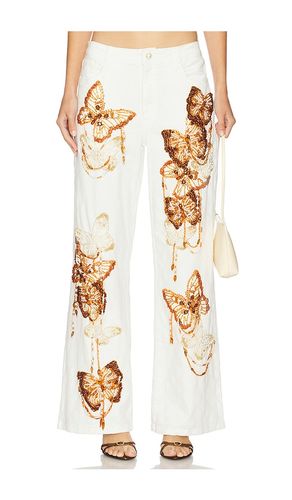 Flutter Tones Denim Pants in White. - size 0 (also in 2, 8) - PatBO - Modalova