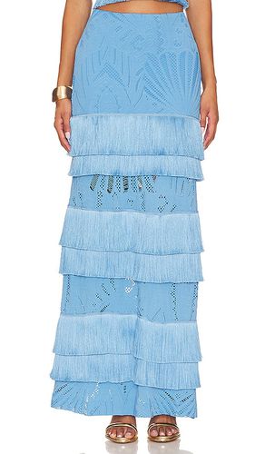 Fringe Lace Maxi Skirt in Blue. - size 10 (also in 2) - PatBO - Modalova