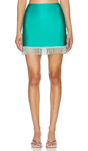 Beaded Mini Skirt in Teal. - size L (also in M, S, XL, XS) - PatBO - Modalova