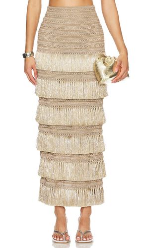 Fringe Maxi Skirt in Beige. - size 0 (also in 10, 2, 6, 8) - PatBO - Modalova