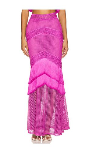 Fringe Maxi Skirt in Fuchsia. - size 0 (also in 2, 8) - PatBO - Modalova