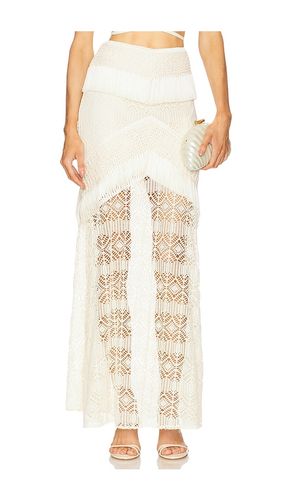Samba Fringe Long Skirt in Ivory. - size 6 (also in 8) - PatBO - Modalova