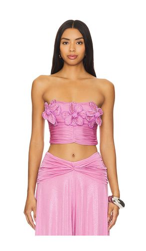 Embroidered strapless top en color rosado talla 4 en - Pink. Talla 4 (también en 8) - PatBO - Modalova