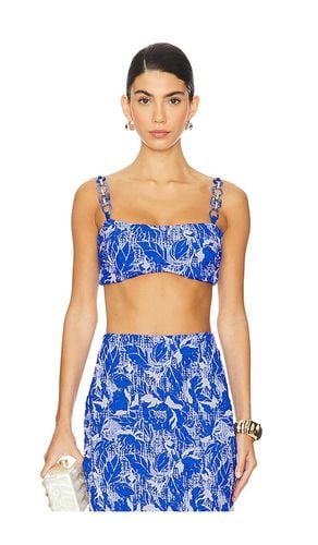 Stretch Jacquard Cropped Top in Blue. - size L (also in XL) - PatBO - Modalova