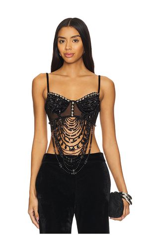 Beaded velvet lace bralette en color talla 2 en - Black. Talla 2 (también en 6) - PatBO - Modalova