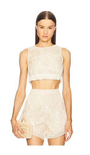 Joy Lace Fringe Top in Ivory. - size 0 (also in 2, 4, 6, 8) - PatBO - Modalova