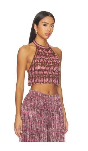 Rose Mirage Beaded Halterneck Top in . Taglia 0. Also in 10, 12, 2, 6, 8 - PatBO - Modalova