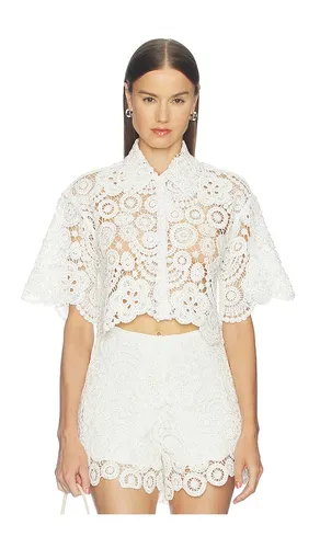 Gal Embroidery Top in White. - size 0 (also in 10, 12, 2, 4, 6, 8) - PatBO - Modalova