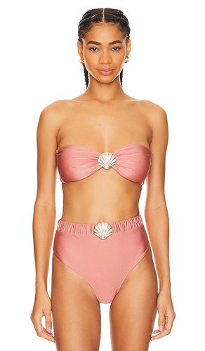 Seashell Bandeau Bikini Top in Blush. - size M (also in XS) - PatBO - Modalova