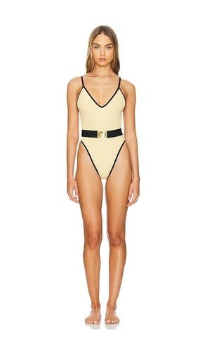 Metallic Jacquard One Piece Swimsuit in Tan. - size L (also in XL) - PatBO - Modalova