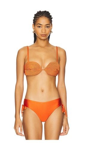 Jersey Sands Braided Bustier Bikini Top in Orange. - size L (also in M, S, XL, XS) - PatBO - Modalova