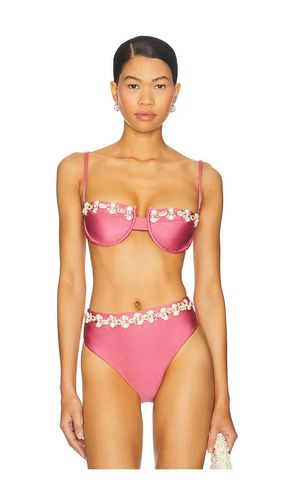 Seashell Lycra Embroidered Bikini Top in . - size S (also in XS) - PatBO - Modalova