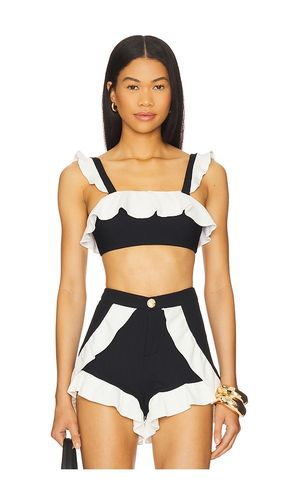 Merian Knit Flutter Color Block Bikini Top in . - size M (also in S, XS) - PatBO - Modalova