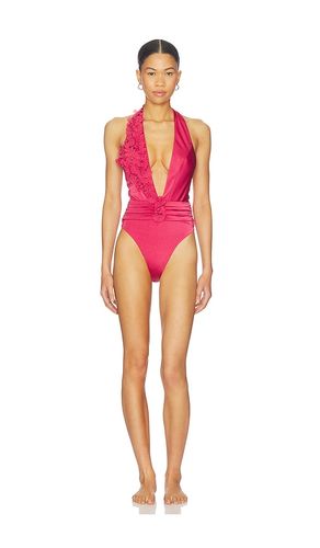 Sunstone Plunge Bodysuit in Blush. - size L (also in M) - PatBO - Modalova