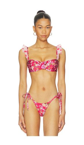 Peony Print Bikini Top in . - size L (also in M, S, XS) - PatBO - Modalova