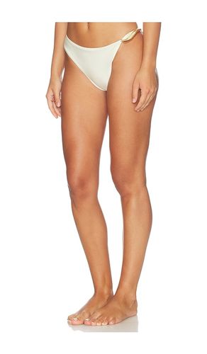 Martina Buckle Bikini Bottom in White. - size L (also in M, S, XL, XS) - PatBO - Modalova