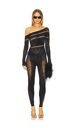 Ivy Long Rhinestone Jumpsuit in Black - POSTER GIRL - Modalova