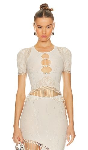 Urchin Top Shapewear Fringe Top in Cream - Poster Girl - Modalova