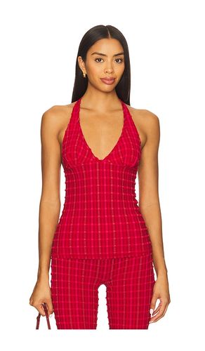 The Cindy Halter Top in Red. - size L (also in M, S, XL, XS) - Peachy Den - Modalova