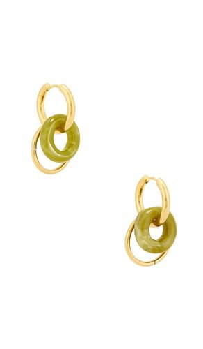 Jade Circle Hoop Earrings in - petit moments - Modalova