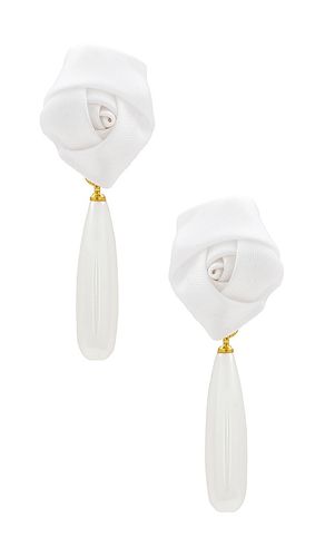 Aretes colgantes rosette pearl en color talla all en - White. Talla all - petit moments - Modalova
