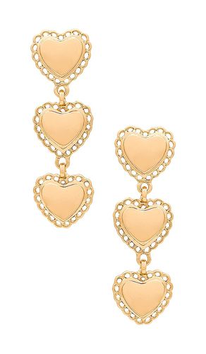 Pendientes heart en color oro metálico talla all en - Metallic Gold. Talla all - petit moments - Modalova