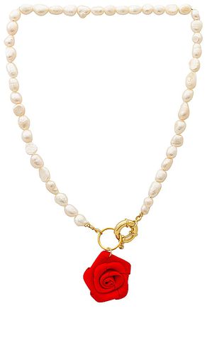 Collar rosette pearl en color ivory,red talla all en - Ivory,Red. Talla all - petit moments - Modalova