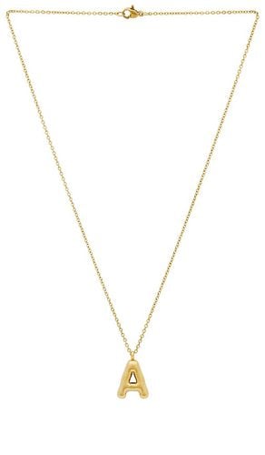 Bubble Initial Necklace in Metallic . - size A (also in B, C, D, E, F, G, H, I, J, K, L, M, O, P, R, S, T) - petit moments - Modalova