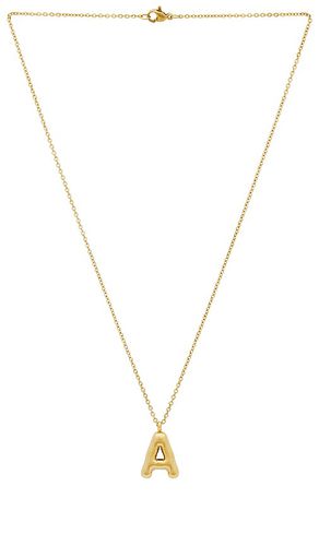 Bubble Initial Necklace in . Size B, C, D, E, F, H, I, J, K, L, M, N, O, P, R, S, T, V - petit moments - Modalova