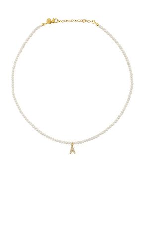 Initial Pearl Necklace in Metallic . - size B (also in C, H, N, O, R, S) - petit moments - Modalova