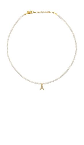 Initial Pearl Necklace in Metallic . - size B (also in I, K, N, P, R) - petit moments - Modalova