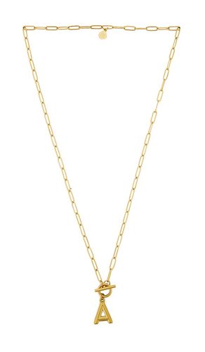 Paperclip Initial Necklace in Metallic . - size A (also in B, D, H, I, K, M, N, P, R, V) - petit moments - Modalova