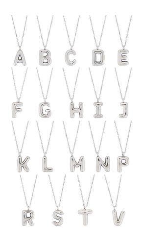 Bubble initial necklace in color metallic size I (also in R) - petit moments - Modalova