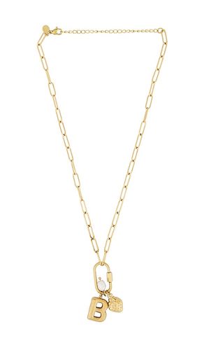 Carabiner Initial Charm Necklace in Metallic . - size A (also in B, C, D, E, F, H, I, J, L, M, N) - petit moments - Modalova