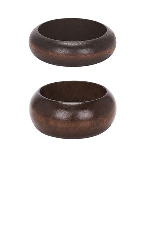 Wooden Bangle Set in - petit moments - Modalova